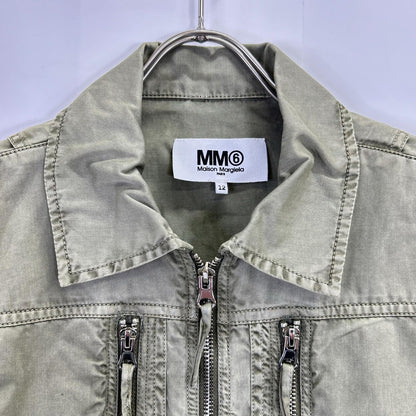 MM6 エムエムシックス MM6J31U ｶｰｷ ｼﾞｯﾌﾟｱｯﾌﾟ ｵｰﾙｲﾝﾜﾝ オーバーオール オールインワン 12