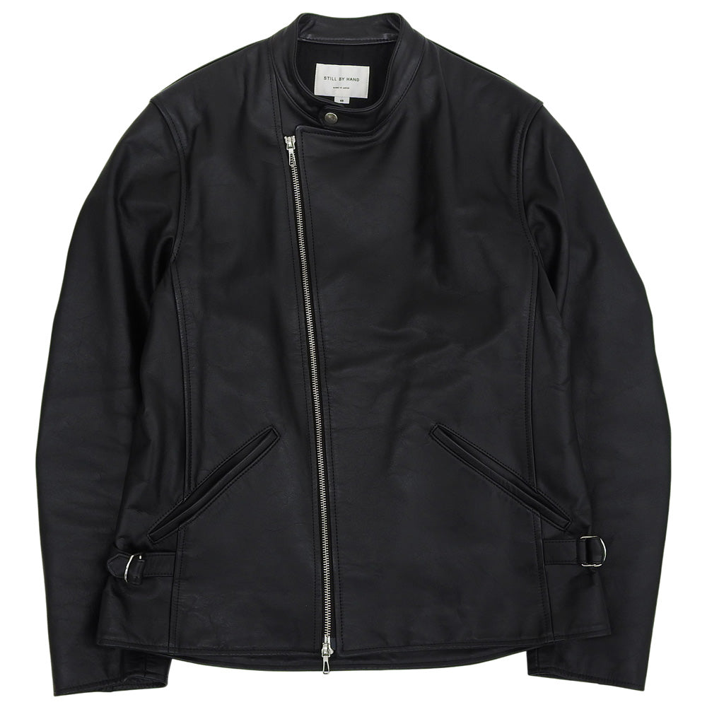 STILL BY HAND スティルバイハンド カウハイド ダブルジップ シングルライダースジャケット メンズ 黒 ブラック 48 LE01203 48 STILL BY HAND スティルバイハンド カウハイド ダブルジップ シングル