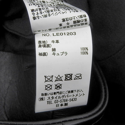 牛皮双拉链单排机车夹克 男士 黑色 48 LE01203 夹克 48 男士