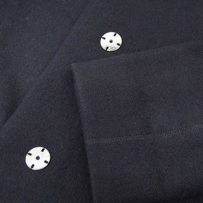 Excellent condition Super 140's 100% Wool Stand Collar Coat Women's Navy 34 T1B50-027-29 Coat 34 Women's