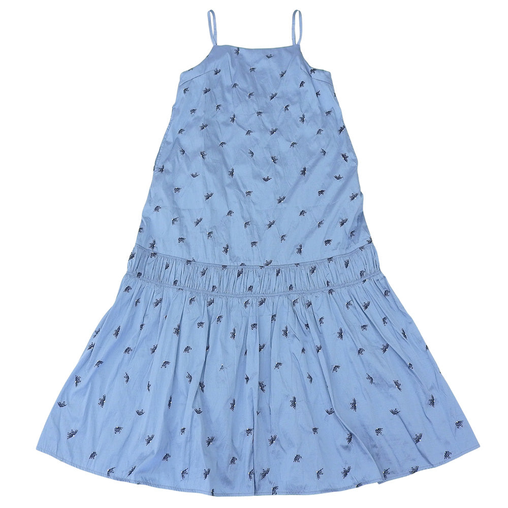 ne Quittez pas Beautiful Condition Poly Dupion Beej Embroidery Cami Dress Women's Blue M 010542GN6 Dress
