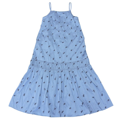 ne Quittez pas Beautiful Condition Poly Dupion Beej Embroidery Cami Dress Women's Blue M 010542GN6 Dress