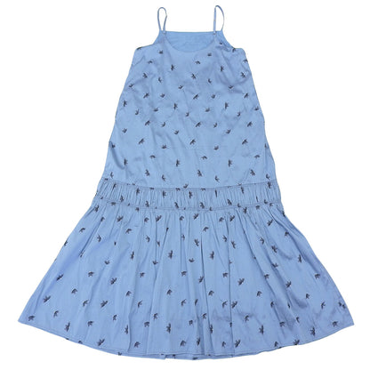 ne Quittez pas Beautiful Condition Poly Dupion Beej Embroidery Cami Dress Women's Blue M 010542GN6 Dress