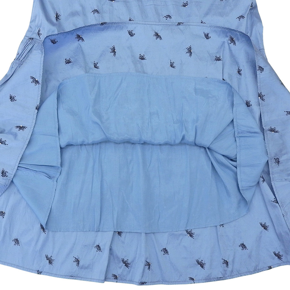 ne Quittez pas Beautiful Condition Poly Dupion Beej Embroidery Cami Dress Women's Blue M 010542GN6 Dress
