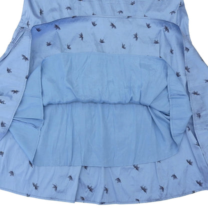 ne Quittez pas Beautiful Condition Poly Dupion Beej Embroidery Cami Dress Women's Blue M 010542GN6 Dress