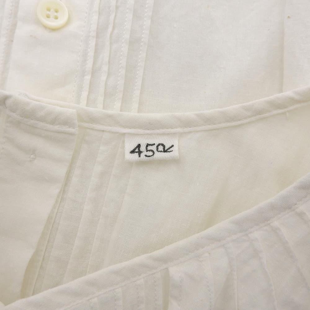 45R Forty Five R Cotton India Khadi Frill Collar Blouse Top Ladies White 70730102 Tops