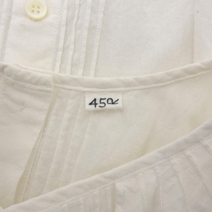 45R Forty Five R Cotton India Khadi Frill Collar Blouse Top Ladies White 70730102 Tops