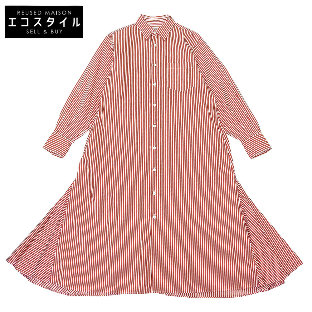 Stripe River Fishtail Shirt Dress Red x White 36 1125106004 Dress 36 Ladies