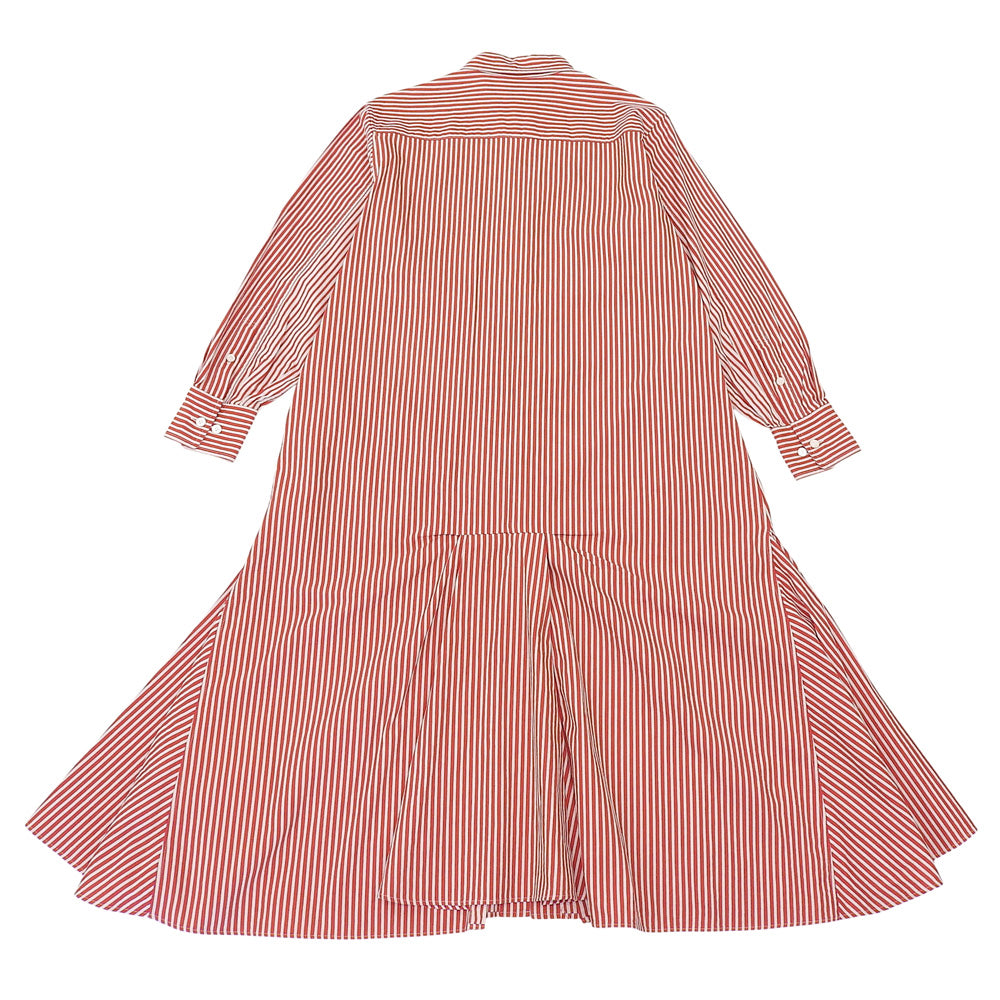 Stripe River Fishtail Shirt Dress Red x White 36 1125106004 Dress 36 Ladies