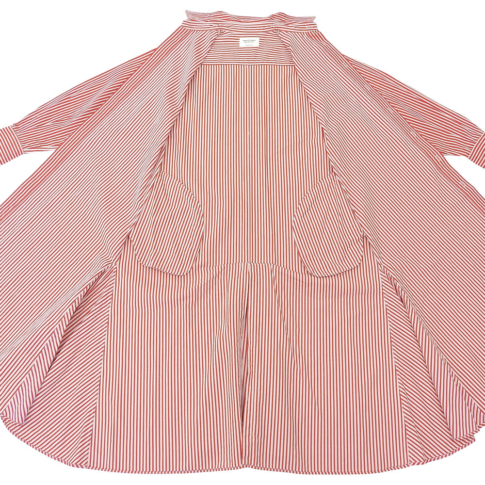 Stripe River Fishtail Shirt Dress Red x White 36 1125106004 Dress 36 Ladies