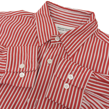 Stripe River Fishtail Shirt Dress Red x White 36 1125106004 Dress 36 Ladies