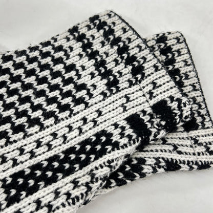 Black x White Stand Collar Knit Jacket Jacket F Men's