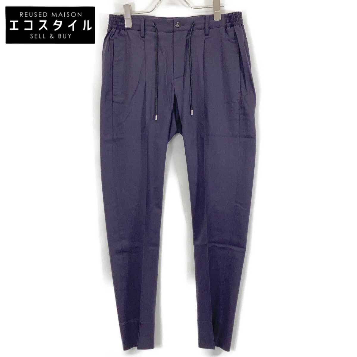 [ring bespoke] A5070A Purple MASACCIO Wool Stretch Saxony 1-Pleat Pants Bottoms 46 Men's