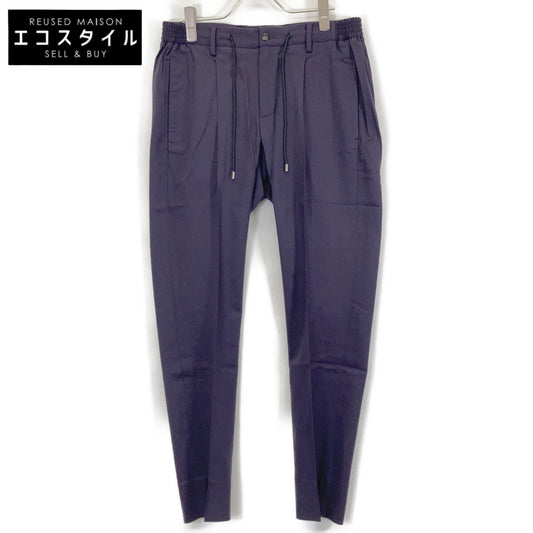 [ring bespoke] A5070A Purple MASACCIO Wool Stretch Saxony 1-Pleat Pants Bottoms 46 Men's