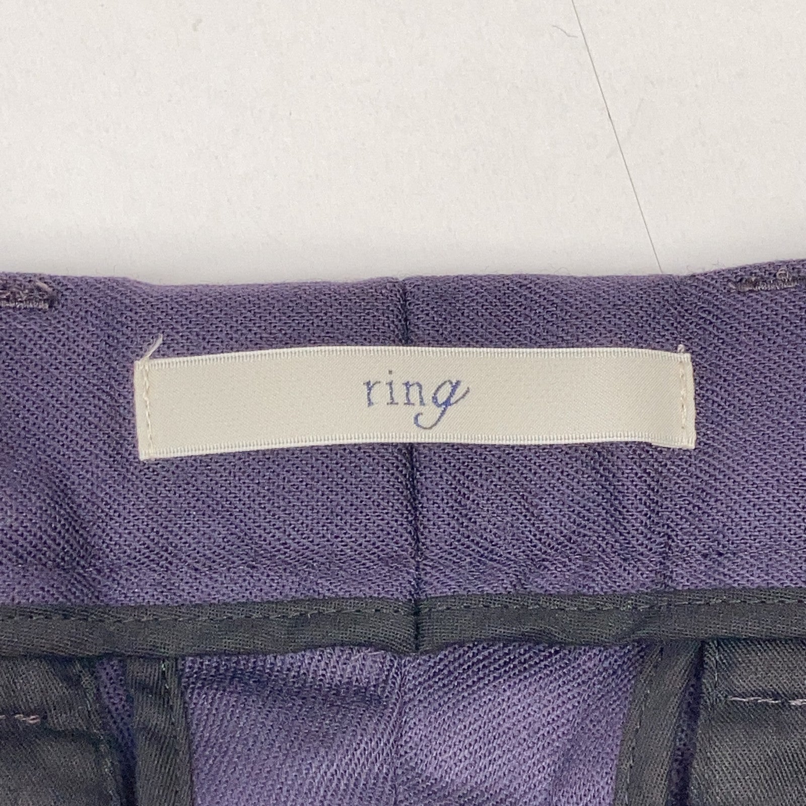[ring bespoke] A5070A Purple MASACCIO Wool Stretch Saxony 1-Pleat Pants Bottoms 46 Men's
