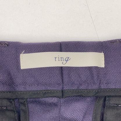 [ring bespoke] A5070A Purple MASACCIO Wool Stretch Saxony 1-Pleat Pants Bottoms 46 Men's