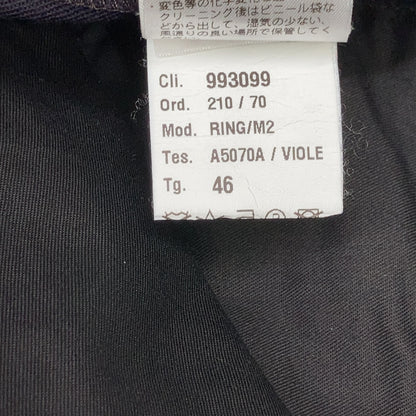 [ring bespoke] A5070A Purple MASACCIO Wool Stretch Saxony 1-Pleat Pants Bottoms 46 Men's