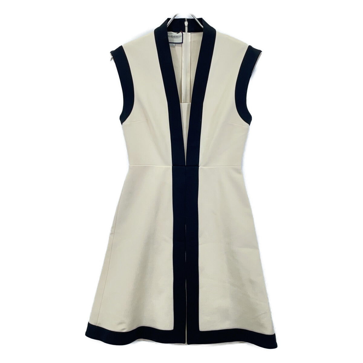 GUCCI 515533 White GG Belt Jersey Sleeveless Dress