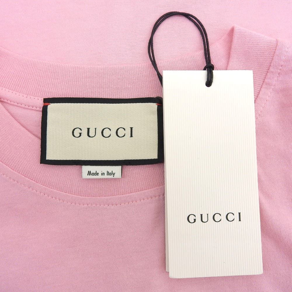 Gucci New Tennis Embroidery Logo T-shirt Top Women's Pink S 580762 Top