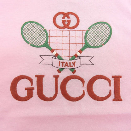 Gucci New Tennis Embroidery Logo T-shirt Top Women's Pink S 580762 Top