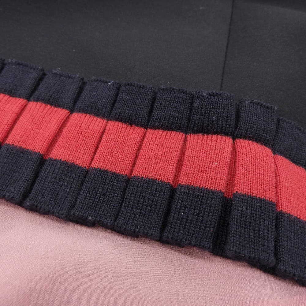 GUCCI Knit Line Frill Mini Skirt Women's Black 36 453892 2016 Skirt