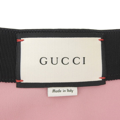 GUCCI 古驰 真丝 棉 针织荷叶边迷你裙 女士 黑色 40 453892 16年 半身裙