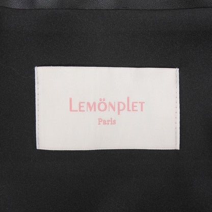LEMONPLET レモンプレット FAUX FUR KIRE LACE DETAIL VEST エコファーベスト レディース ブラック S ベスト