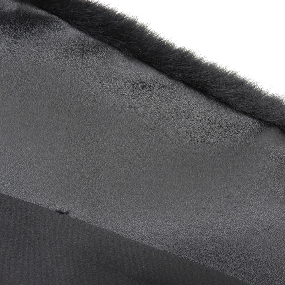 LEMONPLET レモンプレット FAUX FUR KIRE LACE DETAIL VEST エコファーベスト レディース ブラック S ベスト