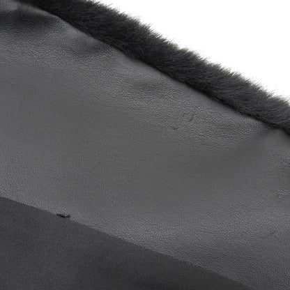 LEMONPLET レモンプレット FAUX FUR KIRE LACE DETAIL VEST エコファーベスト レディース ブラック S ベスト