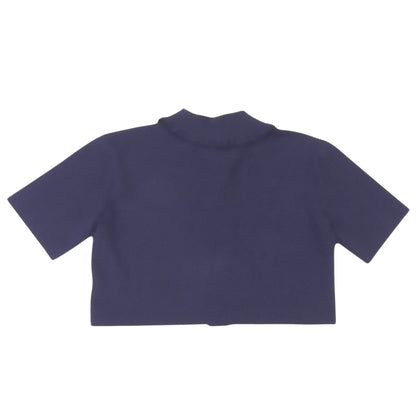 LEMONPLET レモンプレット KNIT RUSIA MINI CARDIGAN 半袖 カーディガン トップス レディース ネイビー ONE SIZE トップス