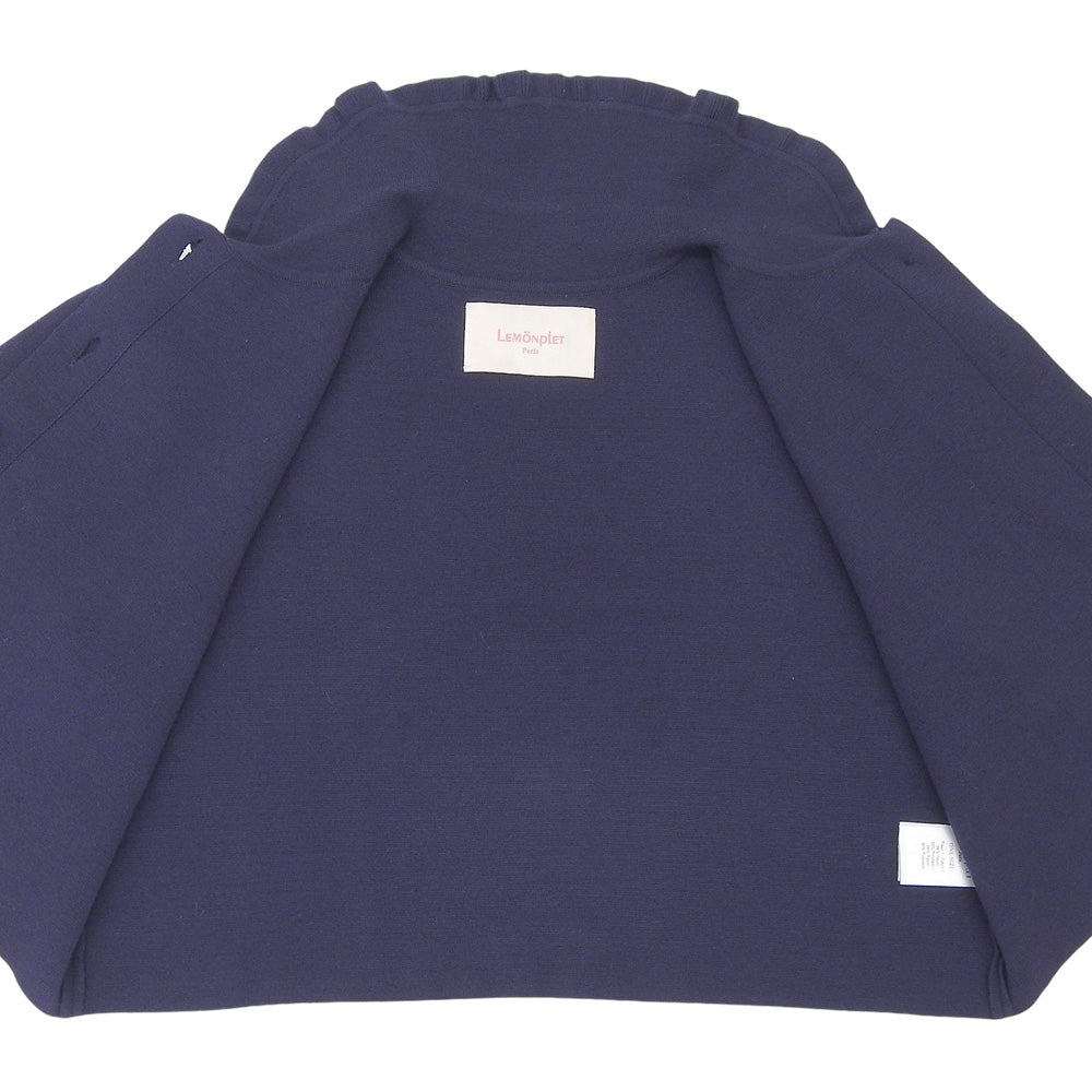 LEMONPLET レモンプレット KNIT RUSIA MINI CARDIGAN 半袖 カーディガン トップス レディース ネイビー ONE SIZE トップス