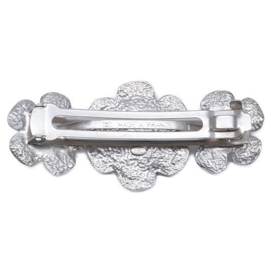 CHANEL 【Excellent Condition】98A Matelassé Camellia Motif Barrette/Hair Accessory