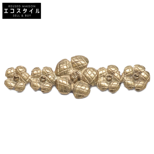 CHANEL 98A GP Matelasse Camellia Motif Brooch