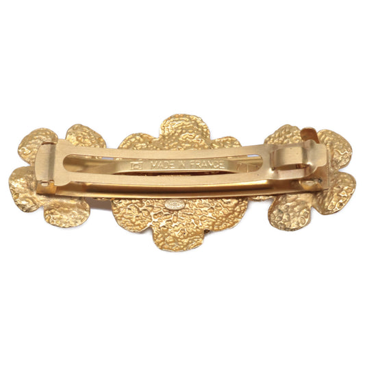 CHANEL 【Excellent Condition】98A Matelassé Camellia Motif Barrette/Hair Accessory