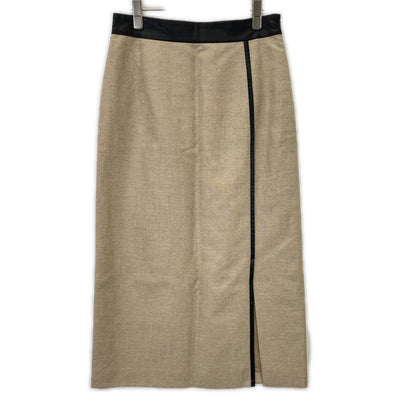 ADORE 531-2120503 Beige x Black Linen Blend Piping Tight Skirt Skirt 38 Ladies