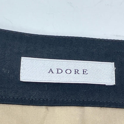 ADORE 531-2120503 Beige x Black Linen Blend Piping Tight Skirt Skirt 38 Ladies