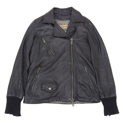 GIORGIOBRATO Giorgio Brato double-breasted leather biker jacket women's black 40 GD23F13092 jacket