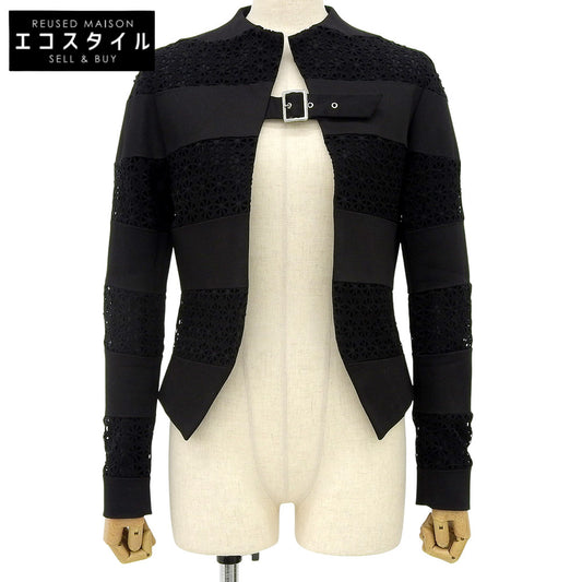 COMME des GARCONS Noir Kei Ninomiya コムデギャルソンノワールケイニノミヤ 美品 ベルト レース切替 レイヤード トップス 3S-J011 AD2016 ジャケット