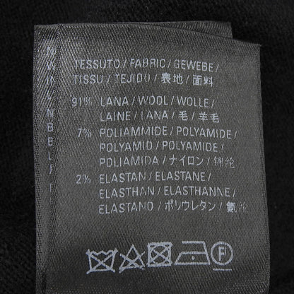 BALENCIAGA 巴黎世家 羊毛 BB标志刺绣 V领针织连衣裙 女士 黑色 S 599890 19年 连衣裙