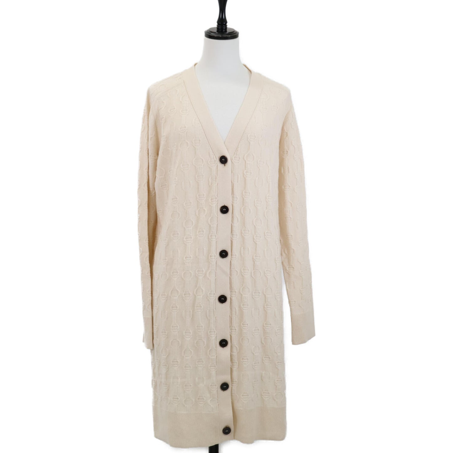 HERMES 【美品/国内正規】Lemaire Era Chaine d'Ancre Design Sellier Button Long Cardigan/Top