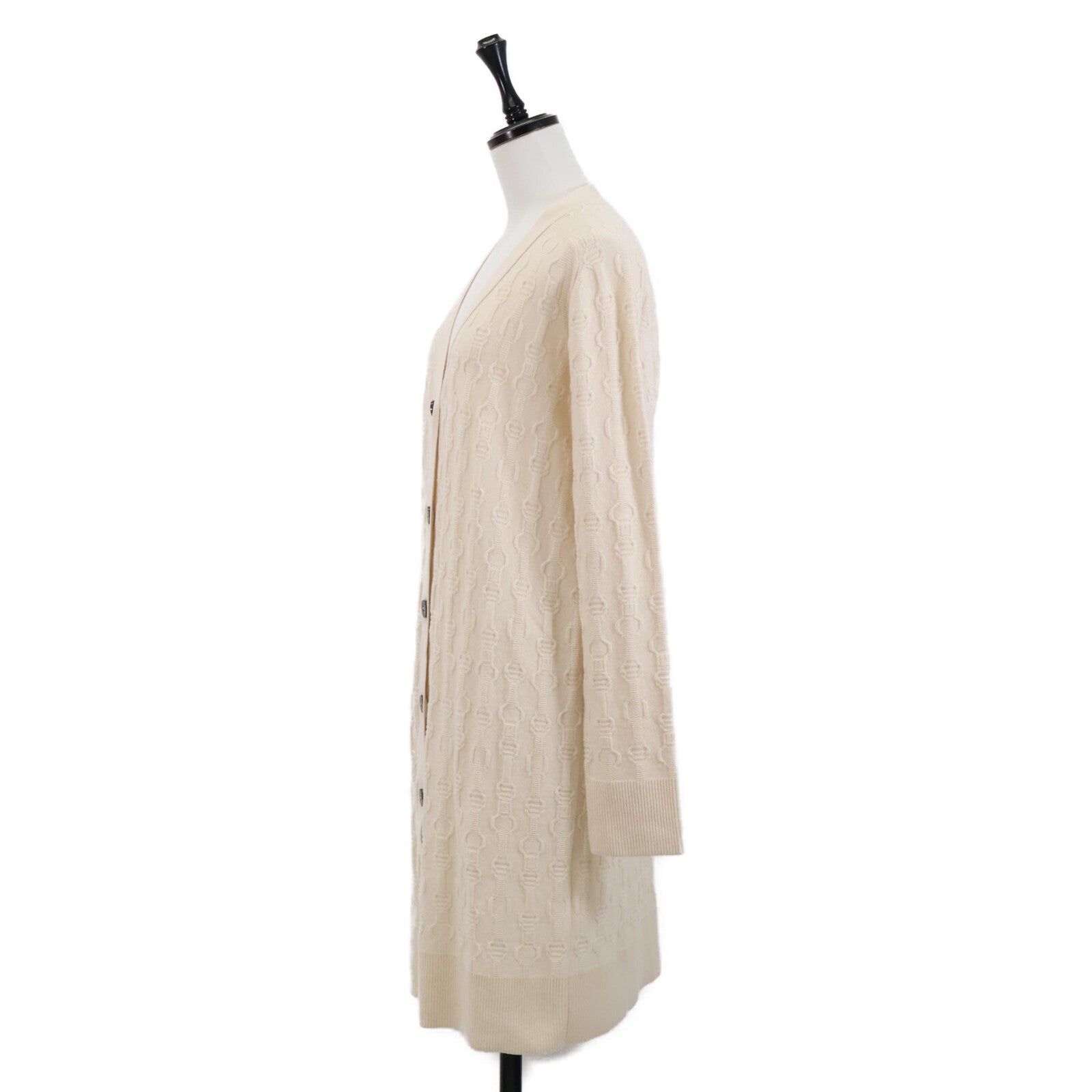 HERMES 【美品/国内正規】Lemaire Era Chaine d'Ancre Design Sellier Button Long Cardigan/Top