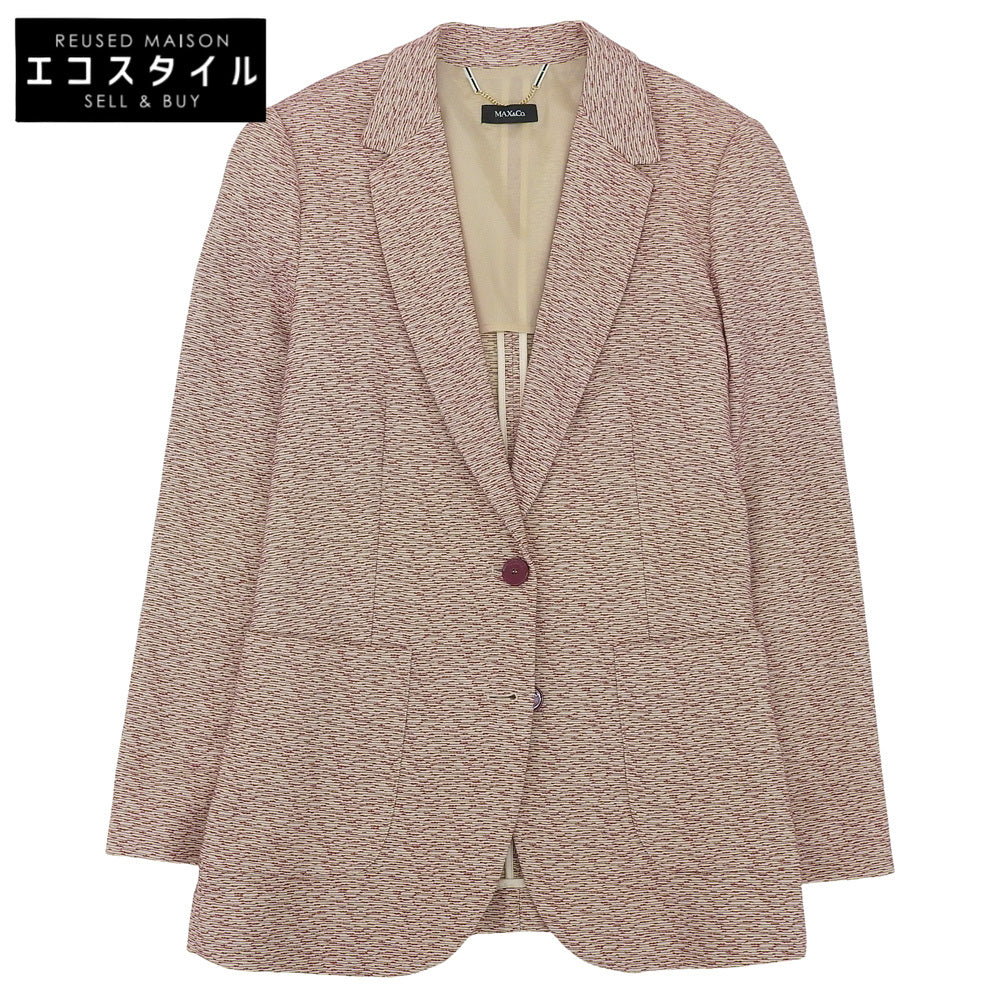 MAX&Co. マックスアンドコー 新品同様 総柄 2Bジャケット レディース レッド 48 7044038003 ジャケット