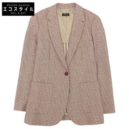 MAX&Co. マックスアンドコー 新品同様 総柄 2Bジャケット レディース レッド 48 7044038003 ジャケット