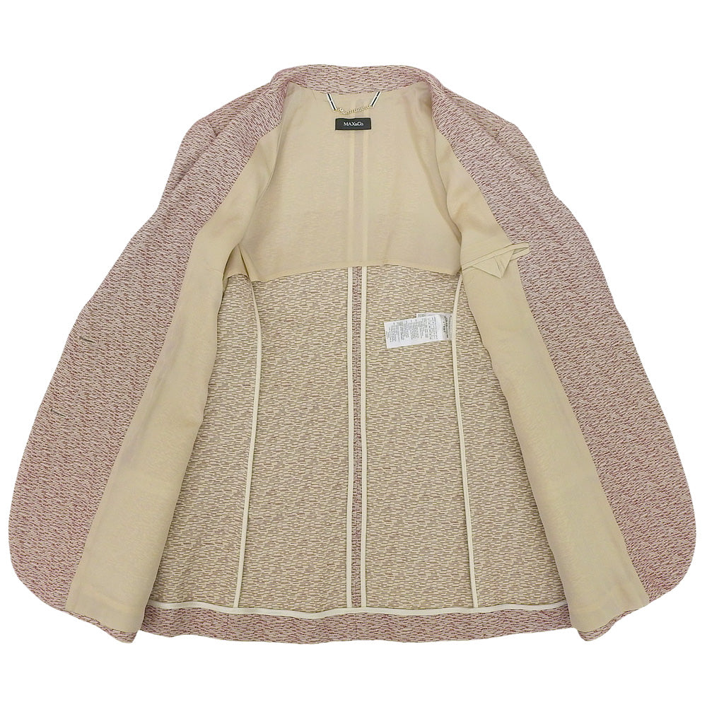 MAX&Co. マックスアンドコー 新品同様 総柄 2Bジャケット レディース レッド 48 7044038003 ジャケット