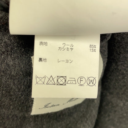 7050 ﾀﾞｰｸｸﾞﾚｰ ﾁｪｯｸ ｳｰﾙ×ｶｼﾐﾔ ﾁｪｽﾀｰｺｰﾄ コート 46 メンズ