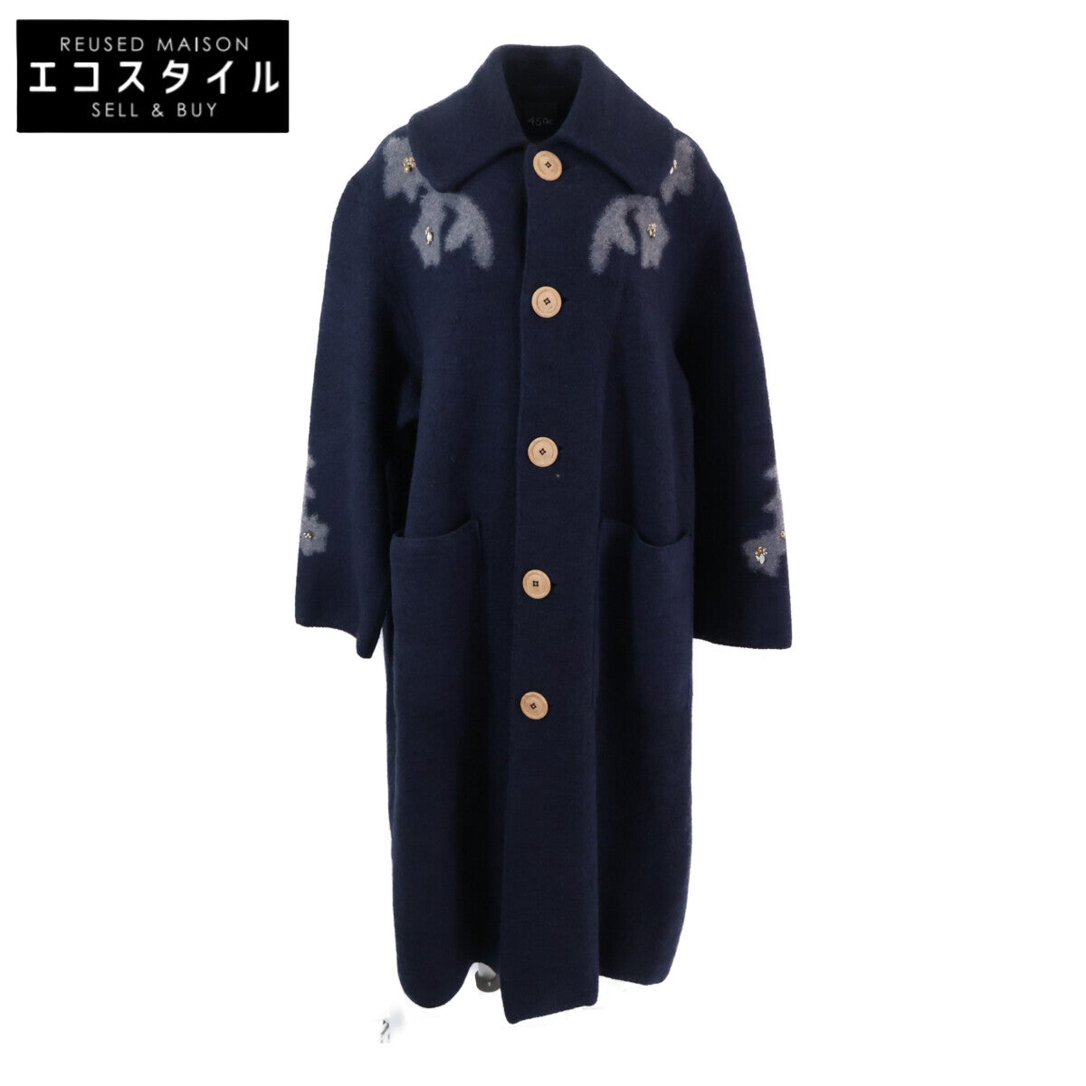 【美品】5102016 羊毛缩绒针织大衣 O 女士