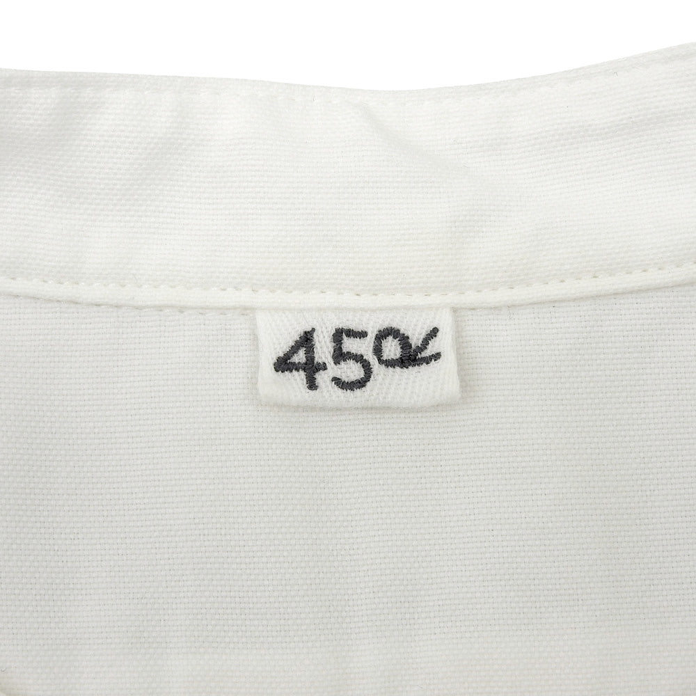 45R Forty Five R Like New Cotton Cutwork Lace Frill Tunic Shirt Blouse Top Women's White 1 5123027 Top