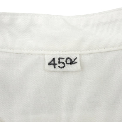 45R Forty Five R Like New Cotton Cutwork Lace Frill Tunic Shirt Blouse Top Women's White 1 5123027 Top