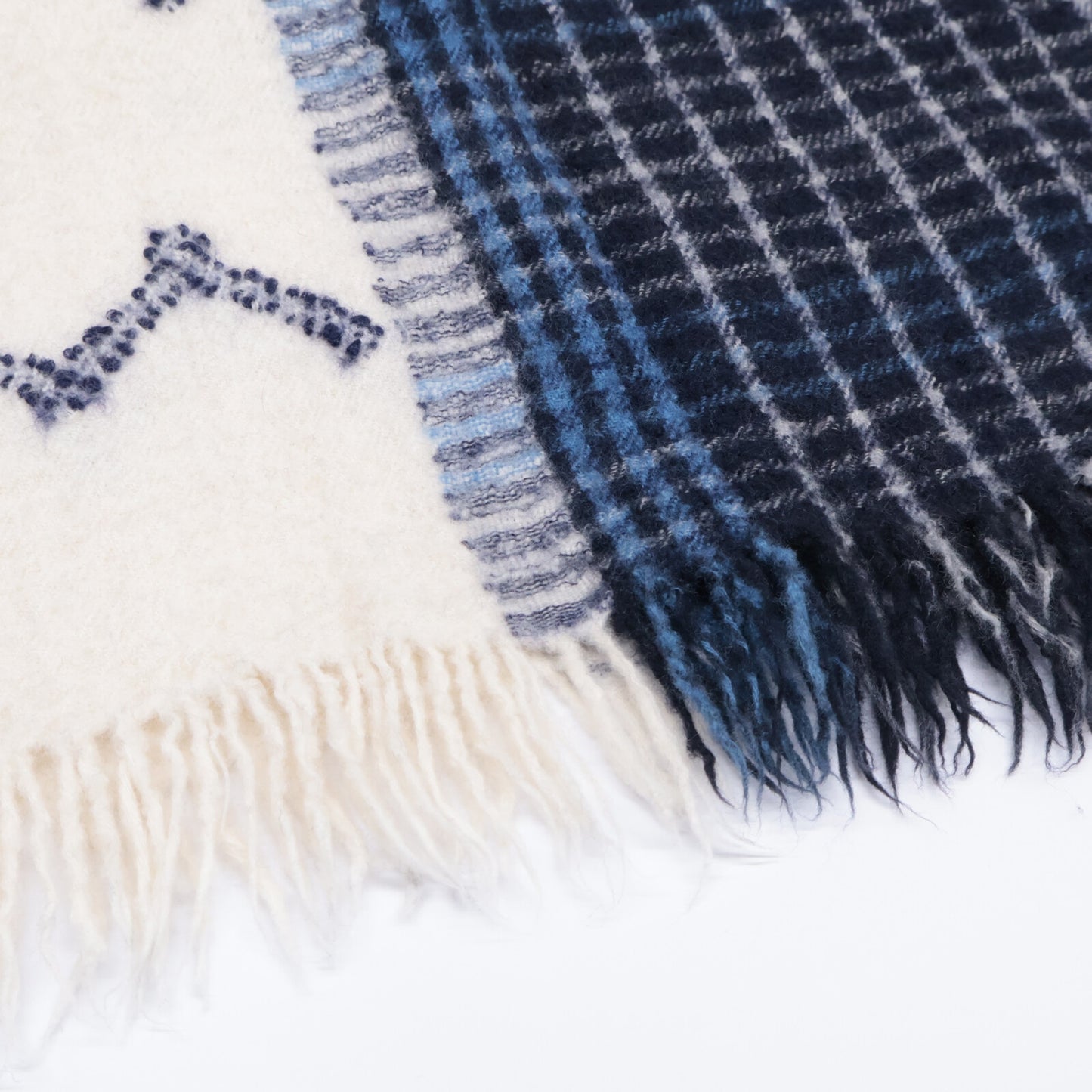 Women's Wool Cashmere Check and Jamdani Stole