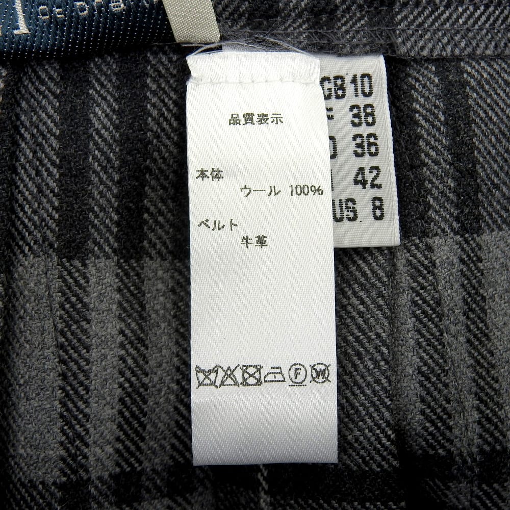 100% 羊毛 苏格兰格纹 百褶长裙 女士 灰色 42 半身裙 42 女士